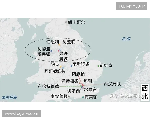英超球队地理分布地图视觉指南